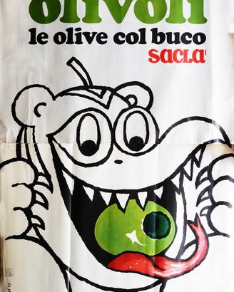 Manifesto Pubblicitario Originale SACLÀ OLIVOLÌ
