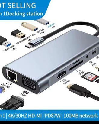 Hub USB C Mindpure 11 in 1 per Laptop e Tablet