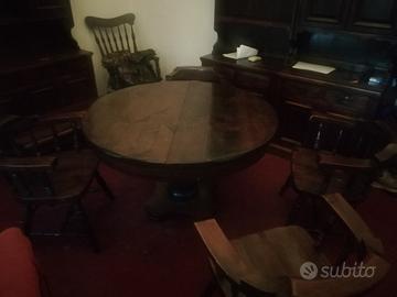 mobilia per salone di  legno in Arte Povera 