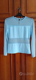 maglia azzurra semitrasparente