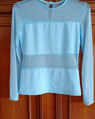 maglia azzurra semitrasparente