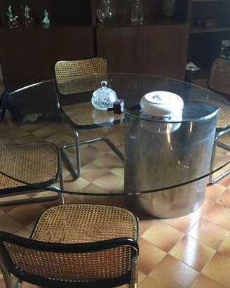 TAVOLO PRANZO LUNARIO  PIU' 4 SEDIE CESCA