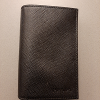Porta carte di credito in pelle Prada