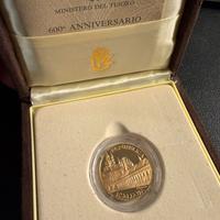 Moneta oro repubblica italiana Certosa di Pavia