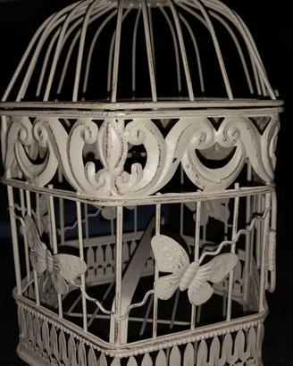 Gabbietta soprammobile shabby chic