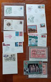 12 cartoline/buste Ita varie con annullo 1960-72