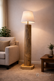 Lampada da terra in tronco di castagno - 150cm