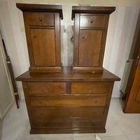 Cassettiera in legno + 2 comodini coordinati