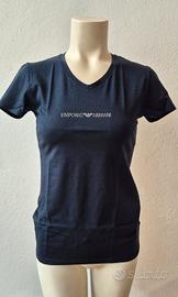 tshirt in cotone elasticizzato blu