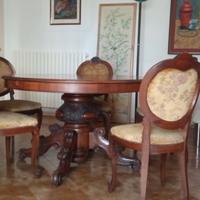 Tavolo +6 sedie mobili d'arte f.lli Olivieri Cerea
