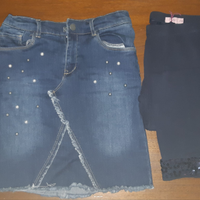 Gonna di jeans e pinocchietti anni 13/14