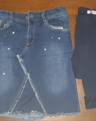 Gonna di jeans e pinocchietti anni 13/14