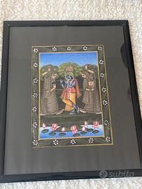 Miniatura Indiana Krishna e Gopi