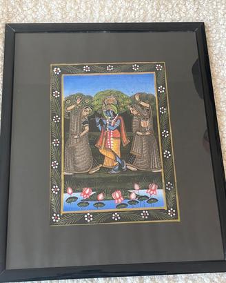 Miniatura Indiana Krishna e Gopi
