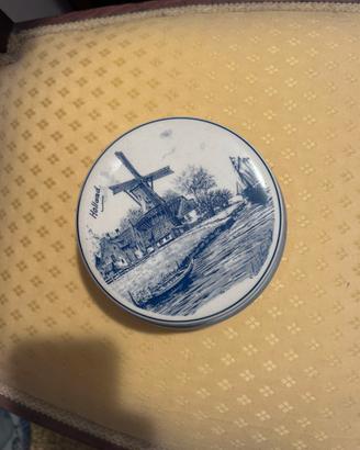Portagioie Ceramica Delft Olandese dipinto a mano