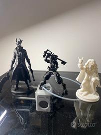 Statuine e modelli di personaggi videoludici 3D