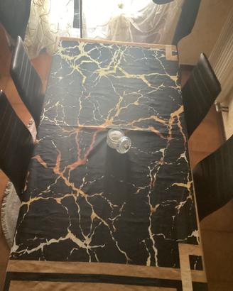 Tavolo da pranzo nuovo con 5 sedie incluse Tavolo