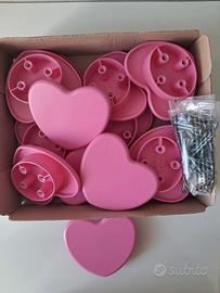 Lotto di N.14 maniglie a forma di cuore