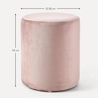 Pouf in velluto rosa