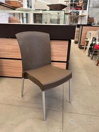 Sedia da Esterno con Finitura Rattan