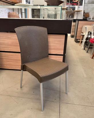 Sedia da Esterno con Finitura Rattan