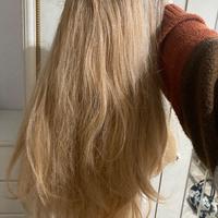 Parrucca bionda lunga capelli sintetici