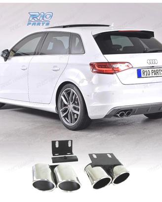 TERMINALI SCARICO AUDI A3 8V 13- LOOK S CROMO