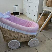 carrozzina bambino vimini