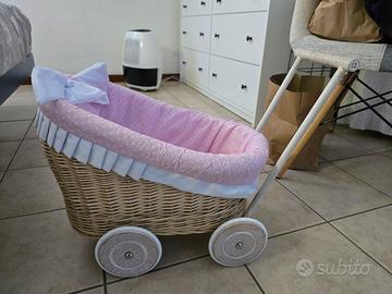 carrozzina bambino vimini