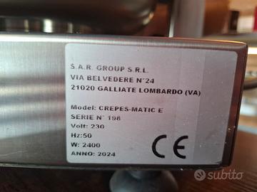 piastra crepes professionale 