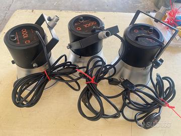 3 illuminatori IFF Q 1000 da studio