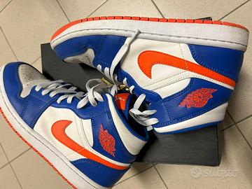 Nike air jordan alte eur 41 us 8 blu arancio