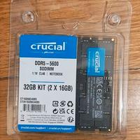 Ram crucial ddr5 kit sodimm 5600mhz 16gb x2 (32gb)