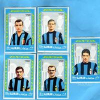 Francobolli Ajman 1968 Calciatori Inter nuovi