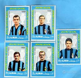 Francobolli Ajman 1968 Calciatori Inter nuovi