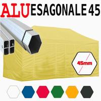 Gazebo 6x3 giallo alluminio pieghevole estensibile