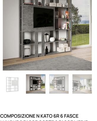 Libreria porta TV integrato