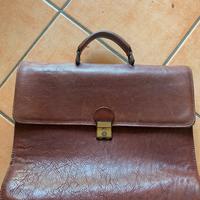 Borsa in vera pelle da ufficio vintage