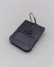 Portachiavi PS2 Memory Card Playstation Keychain