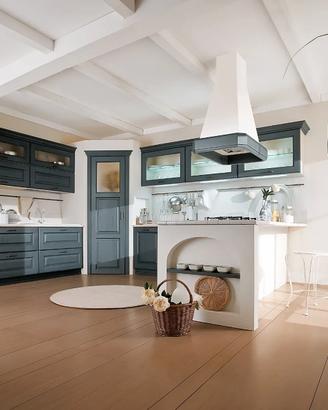Cucina in Vero Legno Classico con Ante Telaio