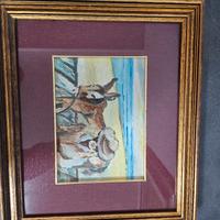 Quadro Dipinto olio su tela incorniciato 