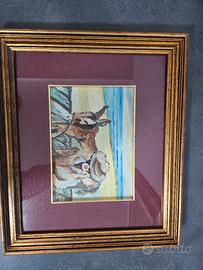 Quadro Dipinto olio su tela incorniciato 