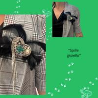 Spilla gioiello con rana