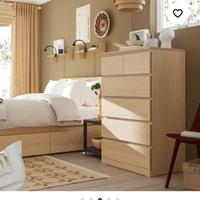 Cassettiera MALM IKEA 6 cassetti 80x123 cm – compl