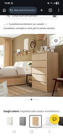 Cassettiera MALM IKEA 6 cassetti 80x123 cm – compl