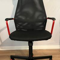Poltrona Sedia Gaming IKEA con cuscino per collo