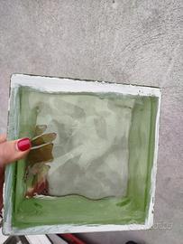 vetromattone trasparente e verde 