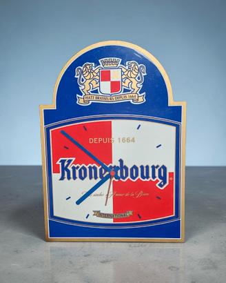 Orologio parete pubblicitario birra Kronenbourg 