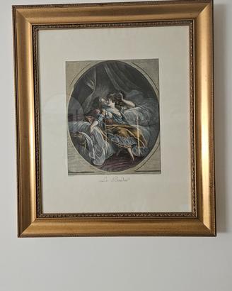 quadro antico da Fragonad incisione Marchard in co