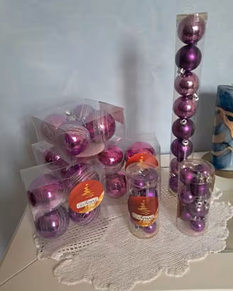 Sfere di Natale Fucsia Pop